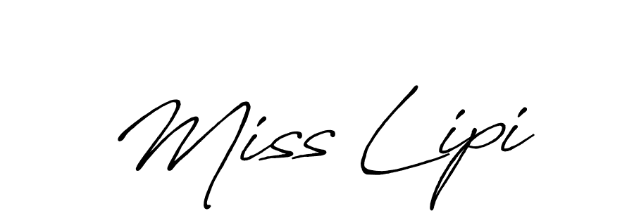 Use a signature maker to create a handwritten signature online. With this signature software, you can design (Antro_Vectra_Bolder) your own signature for name Miss Lipi. Miss Lipi signature style 7 images and pictures png