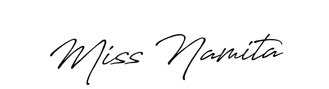 Use a signature maker to create a handwritten signature online. With this signature software, you can design (Antro_Vectra_Bolder) your own signature for name Miss Namita. Miss Namita signature style 7 images and pictures png
