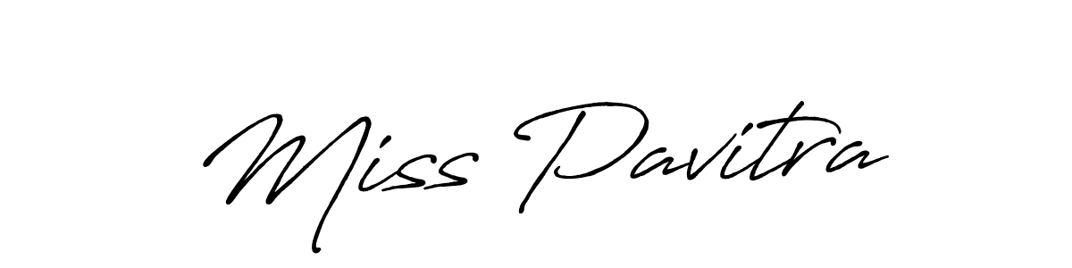 Use a signature maker to create a handwritten signature online. With this signature software, you can design (Antro_Vectra_Bolder) your own signature for name Miss Pavitra. Miss Pavitra signature style 7 images and pictures png
