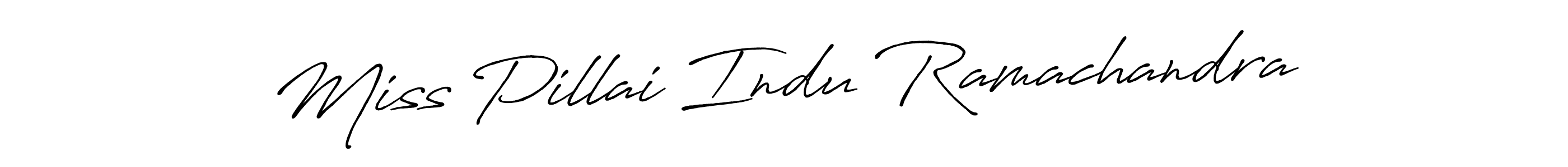 Make a beautiful signature design for name Miss Pillai Indu Ramachandra. With this signature (Antro_Vectra_Bolder) style, you can create a handwritten signature for free. Miss Pillai Indu Ramachandra signature style 7 images and pictures png