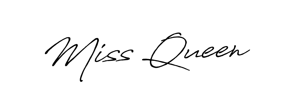 How to make Miss Queen name signature. Use Antro_Vectra_Bolder style for creating short signs online. This is the latest handwritten sign. Miss Queen signature style 7 images and pictures png