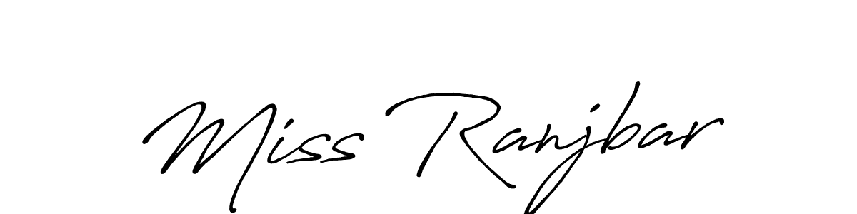 The best way (Antro_Vectra_Bolder) to make a short signature is to pick only two or three words in your name. The name Miss Ranjbar include a total of six letters. For converting this name. Miss Ranjbar signature style 7 images and pictures png