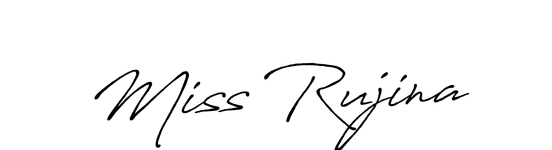 Design your own signature with our free online signature maker. With this signature software, you can create a handwritten (Antro_Vectra_Bolder) signature for name Miss Rujina. Miss Rujina signature style 7 images and pictures png
