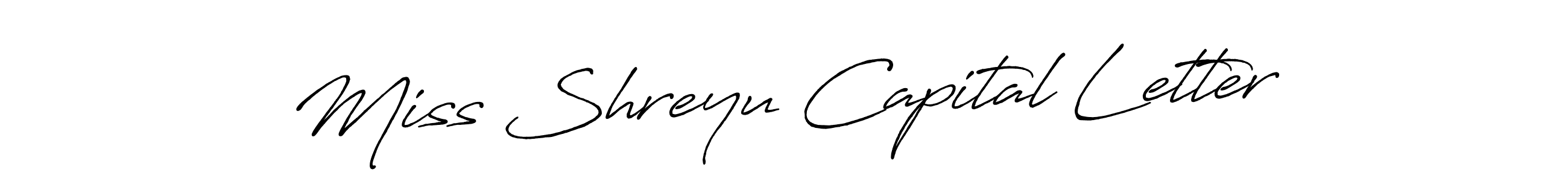 Design your own signature with our free online signature maker. With this signature software, you can create a handwritten (Antro_Vectra_Bolder) signature for name Miss Shreyu Capital Letter. Miss Shreyu Capital Letter signature style 7 images and pictures png