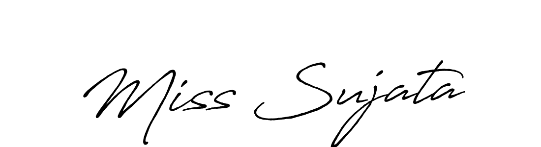 Also we have Miss Sujata name is the best signature style. Create professional handwritten signature collection using Antro_Vectra_Bolder autograph style. Miss Sujata signature style 7 images and pictures png