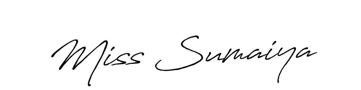 How to make Miss Sumaiya name signature. Use Antro_Vectra_Bolder style for creating short signs online. This is the latest handwritten sign. Miss Sumaiya signature style 7 images and pictures png