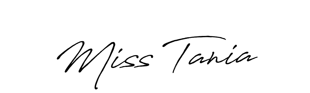 Also You can easily find your signature by using the search form. We will create Miss Tania name handwritten signature images for you free of cost using Antro_Vectra_Bolder sign style. Miss Tania signature style 7 images and pictures png