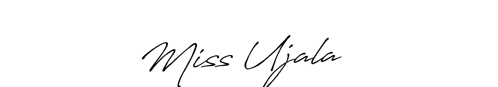 Use a signature maker to create a handwritten signature online. With this signature software, you can design (Antro_Vectra_Bolder) your own signature for name Miss Ujala ❤️. Miss Ujala ❤️ signature style 7 images and pictures png