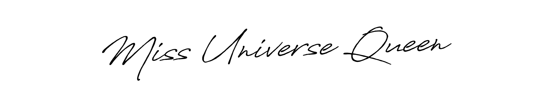 How to make Miss Universe Queen signature? Antro_Vectra_Bolder is a professional autograph style. Create handwritten signature for Miss Universe Queen name. Miss Universe Queen signature style 7 images and pictures png