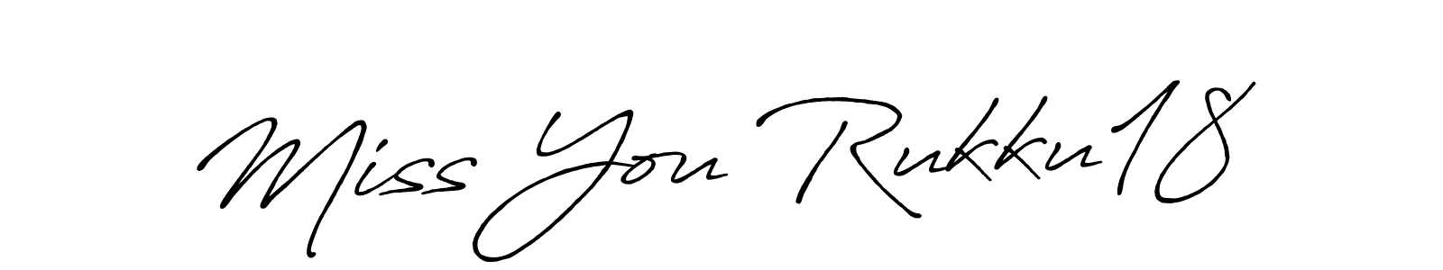 Create a beautiful signature design for name Miss You Rukku18. With this signature (Antro_Vectra_Bolder) fonts, you can make a handwritten signature for free. Miss You Rukku18 signature style 7 images and pictures png