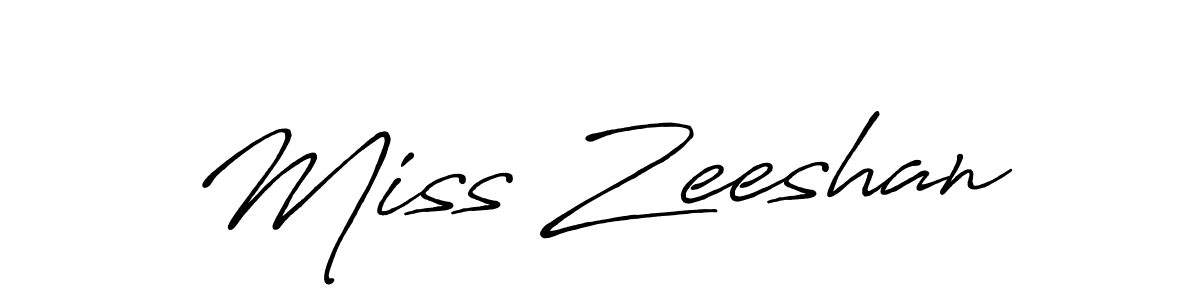 The best way (Antro_Vectra_Bolder) to make a short signature is to pick only two or three words in your name. The name Miss Zeeshan include a total of six letters. For converting this name. Miss Zeeshan signature style 7 images and pictures png