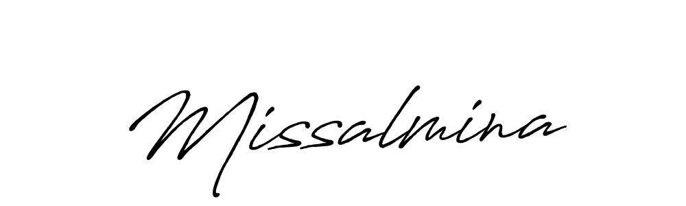 Also You can easily find your signature by using the search form. We will create Missalmina name handwritten signature images for you free of cost using Antro_Vectra_Bolder sign style. Missalmina signature style 7 images and pictures png