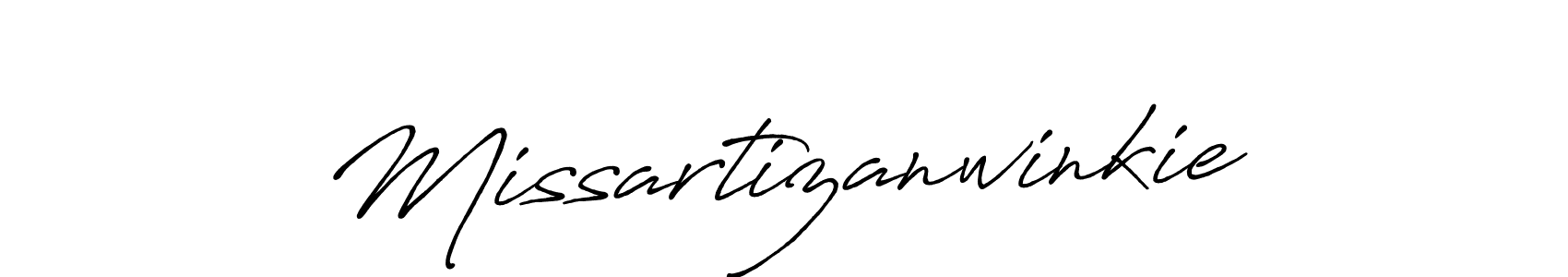 Design your own signature with our free online signature maker. With this signature software, you can create a handwritten (Antro_Vectra_Bolder) signature for name Missartizanwinkie. Missartizanwinkie signature style 7 images and pictures png