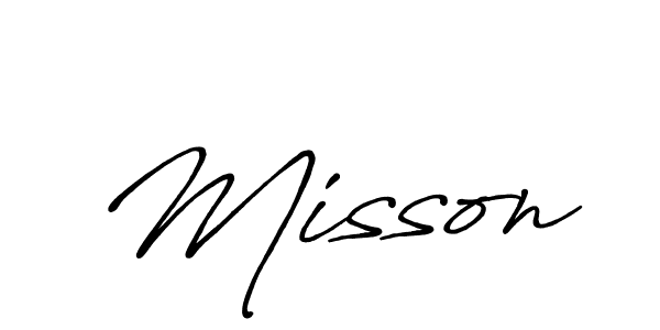 How to make Misson signature? Antro_Vectra_Bolder is a professional autograph style. Create handwritten signature for Misson name. Misson signature style 7 images and pictures png