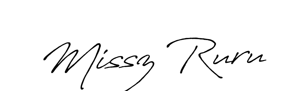 Check out images of Autograph of Missz Ruru name. Actor Missz Ruru Signature Style. Antro_Vectra_Bolder is a professional sign style online. Missz Ruru signature style 7 images and pictures png