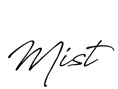 Also we have Mist name is the best signature style. Create professional handwritten signature collection using Antro_Vectra_Bolder autograph style. Mist signature style 7 images and pictures png