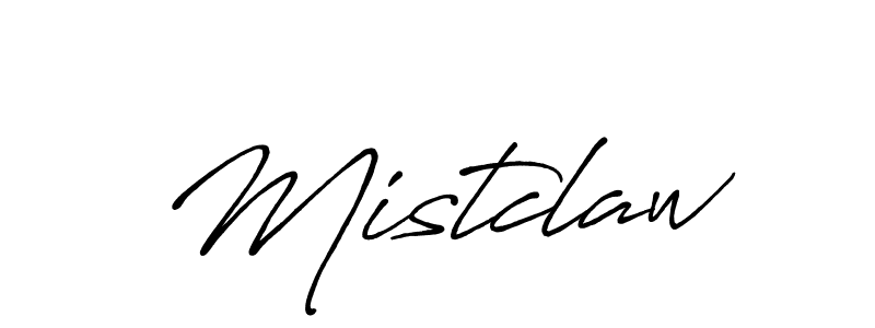 Make a beautiful signature design for name Mistclaw. With this signature (Antro_Vectra_Bolder) style, you can create a handwritten signature for free. Mistclaw signature style 7 images and pictures png