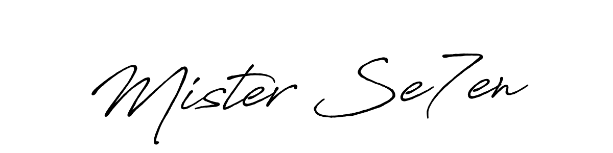 The best way (Antro_Vectra_Bolder) to make a short signature is to pick only two or three words in your name. The name Mister Se7en include a total of six letters. For converting this name. Mister Se7en signature style 7 images and pictures png