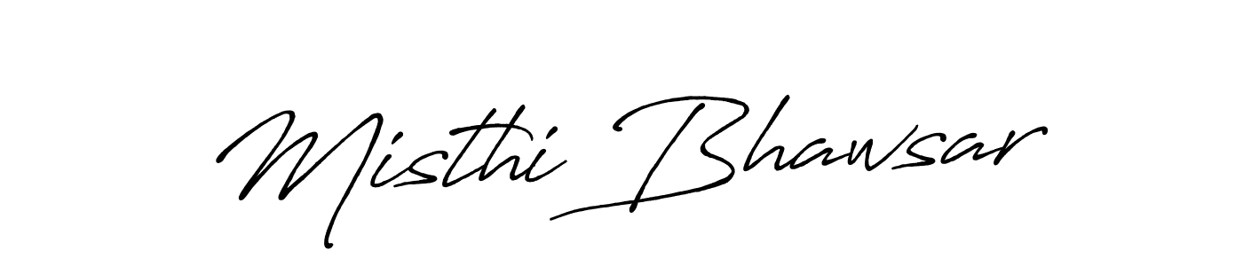 Design your own signature with our free online signature maker. With this signature software, you can create a handwritten (Antro_Vectra_Bolder) signature for name Misthi Bhawsar. Misthi Bhawsar signature style 7 images and pictures png