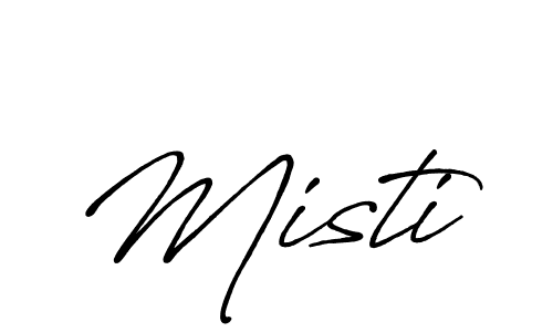 Misti stylish signature style. Best Handwritten Sign (Antro_Vectra_Bolder) for my name. Handwritten Signature Collection Ideas for my name Misti. Misti signature style 7 images and pictures png