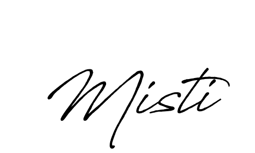 Misti stylish signature style. Best Handwritten Sign (Antro_Vectra_Bolder) for my name. Handwritten Signature Collection Ideas for my name Misti. Misti signature style 7 images and pictures png