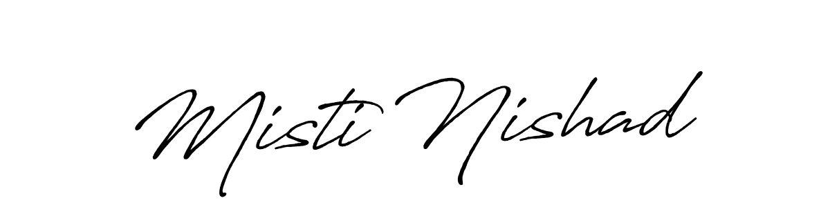 Misti Nishad stylish signature style. Best Handwritten Sign (Antro_Vectra_Bolder) for my name. Handwritten Signature Collection Ideas for my name Misti Nishad. Misti Nishad signature style 7 images and pictures png