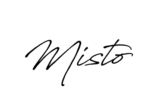 How to make Misto name signature. Use Antro_Vectra_Bolder style for creating short signs online. This is the latest handwritten sign. Misto signature style 7 images and pictures png