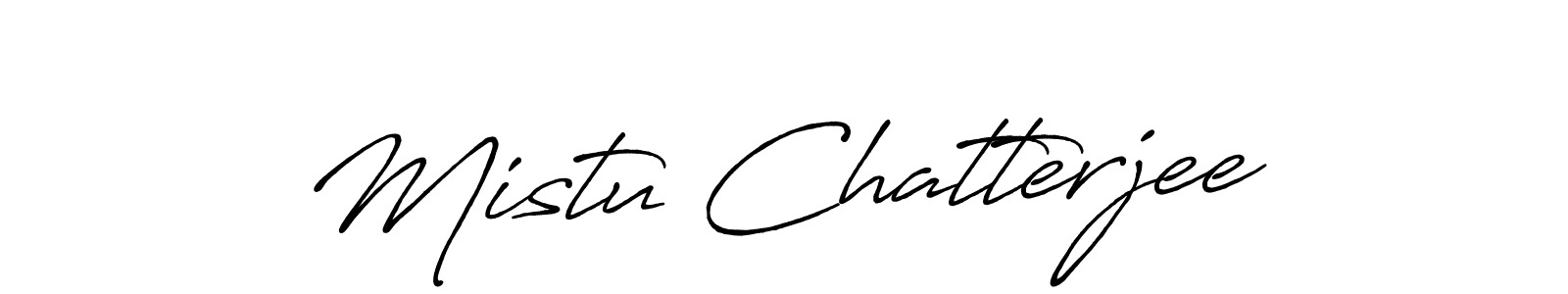 Use a signature maker to create a handwritten signature online. With this signature software, you can design (Antro_Vectra_Bolder) your own signature for name Mistu Chatterjee. Mistu Chatterjee signature style 7 images and pictures png