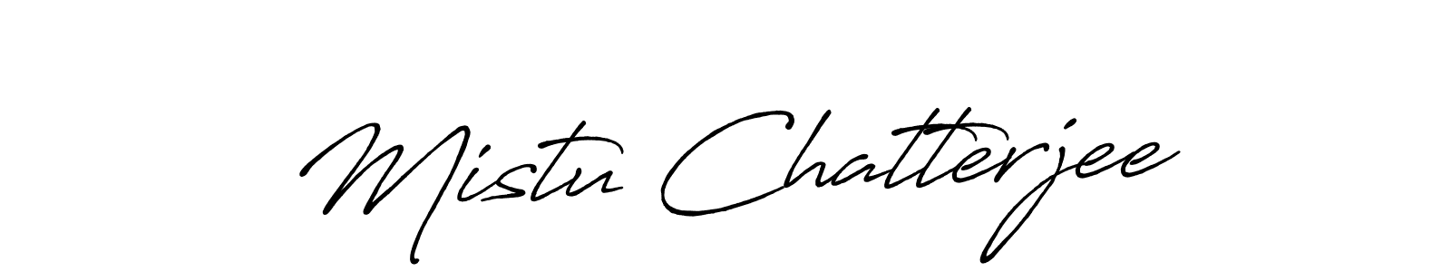 Use a signature maker to create a handwritten signature online. With this signature software, you can design (Antro_Vectra_Bolder) your own signature for name Mistu Chatterjee. Mistu Chatterjee signature style 7 images and pictures png