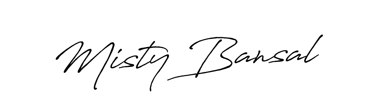 Make a beautiful signature design for name Misty Bansal. Use this online signature maker to create a handwritten signature for free. Misty Bansal signature style 7 images and pictures png