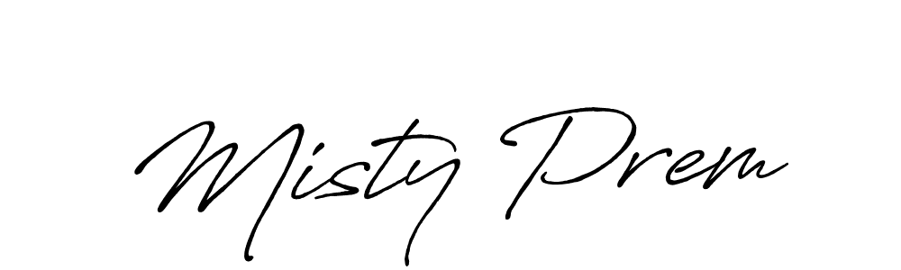 Design your own signature with our free online signature maker. With this signature software, you can create a handwritten (Antro_Vectra_Bolder) signature for name Misty Prem. Misty Prem signature style 7 images and pictures png