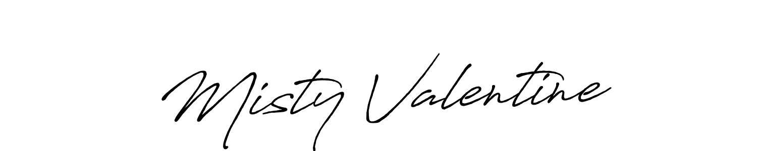 It looks lik you need a new signature style for name Misty Valentine. Design unique handwritten (Antro_Vectra_Bolder) signature with our free signature maker in just a few clicks. Misty Valentine signature style 7 images and pictures png