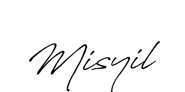 Create a beautiful signature design for name Misyil. With this signature (Antro_Vectra_Bolder) fonts, you can make a handwritten signature for free. Misyil signature style 7 images and pictures png