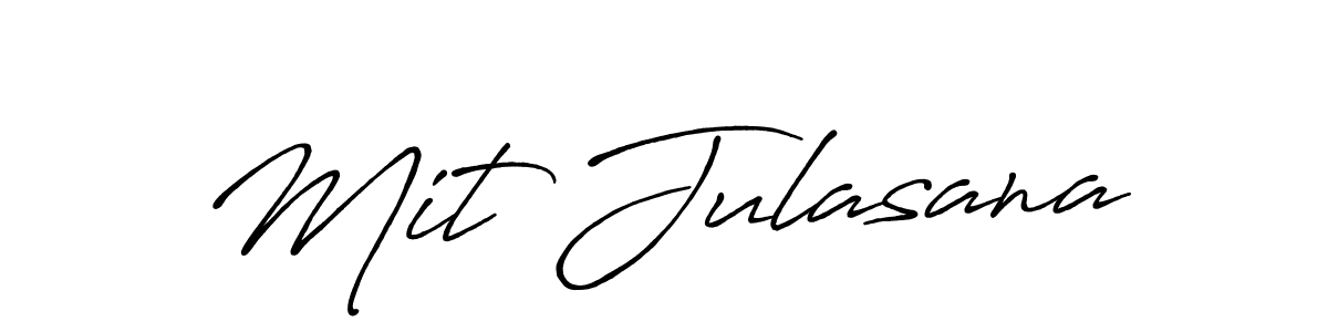 Create a beautiful signature design for name Mit Julasana. With this signature (Antro_Vectra_Bolder) fonts, you can make a handwritten signature for free. Mit Julasana signature style 7 images and pictures png