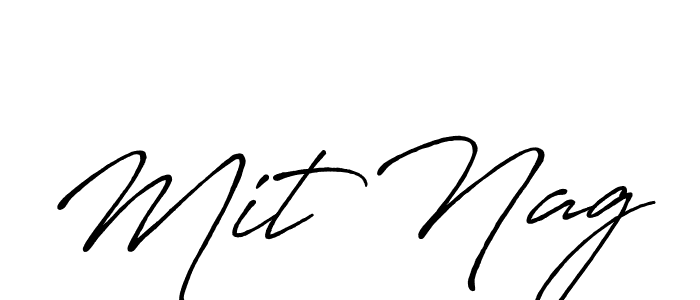 Design your own signature with our free online signature maker. With this signature software, you can create a handwritten (Antro_Vectra_Bolder) signature for name Mit Nag. Mit Nag signature style 7 images and pictures png