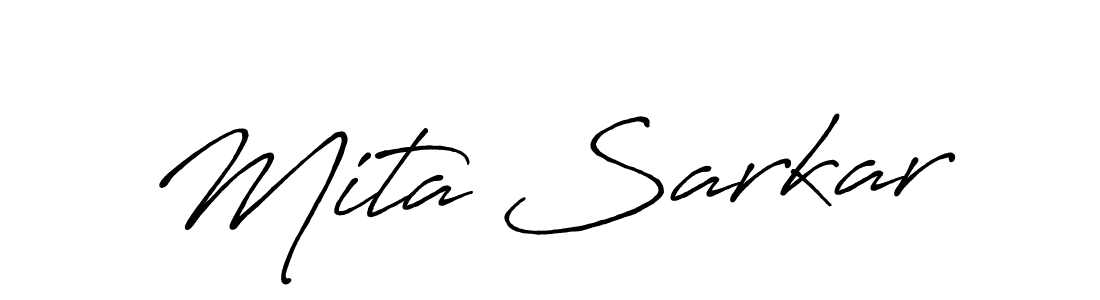 Mita Sarkar stylish signature style. Best Handwritten Sign (Antro_Vectra_Bolder) for my name. Handwritten Signature Collection Ideas for my name Mita Sarkar. Mita Sarkar signature style 7 images and pictures png