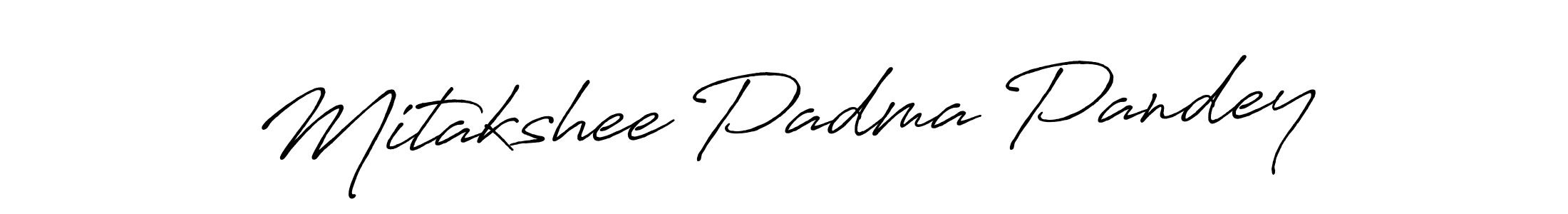 It looks lik you need a new signature style for name Mitakshee Padma Pandey. Design unique handwritten (Antro_Vectra_Bolder) signature with our free signature maker in just a few clicks. Mitakshee Padma Pandey signature style 7 images and pictures png
