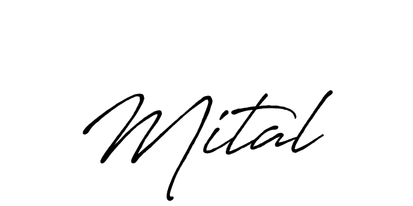 Mital  stylish signature style. Best Handwritten Sign (Antro_Vectra_Bolder) for my name. Handwritten Signature Collection Ideas for my name Mital . Mital  signature style 7 images and pictures png