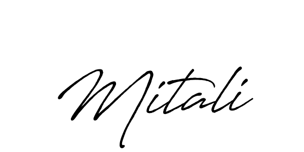 Use a signature maker to create a handwritten signature online. With this signature software, you can design (Antro_Vectra_Bolder) your own signature for name Mitali. Mitali signature style 7 images and pictures png