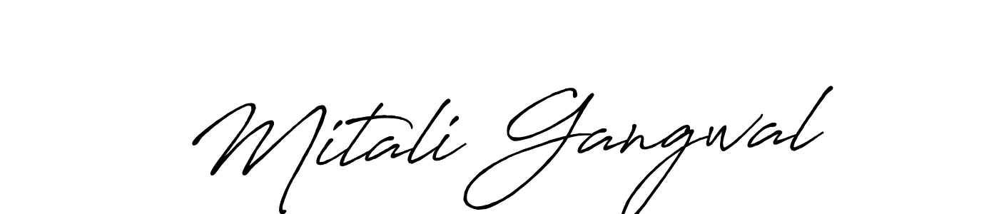 Design your own signature with our free online signature maker. With this signature software, you can create a handwritten (Antro_Vectra_Bolder) signature for name Mitali Gangwal. Mitali Gangwal signature style 7 images and pictures png