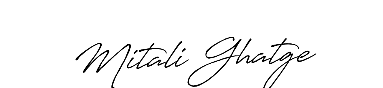 Design your own signature with our free online signature maker. With this signature software, you can create a handwritten (Antro_Vectra_Bolder) signature for name Mitali Ghatge. Mitali Ghatge signature style 7 images and pictures png