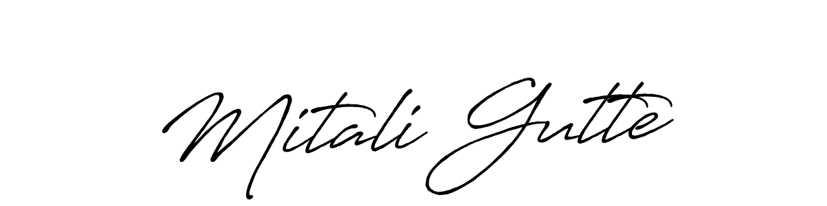 It looks lik you need a new signature style for name Mitali Gutte. Design unique handwritten (Antro_Vectra_Bolder) signature with our free signature maker in just a few clicks. Mitali Gutte signature style 7 images and pictures png