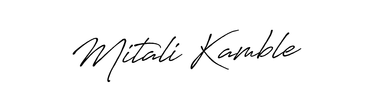 It looks lik you need a new signature style for name Mitali Kamble. Design unique handwritten (Antro_Vectra_Bolder) signature with our free signature maker in just a few clicks. Mitali Kamble signature style 7 images and pictures png