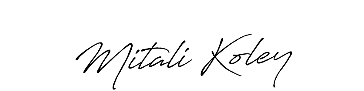 Also we have Mitali Koley name is the best signature style. Create professional handwritten signature collection using Antro_Vectra_Bolder autograph style. Mitali Koley signature style 7 images and pictures png