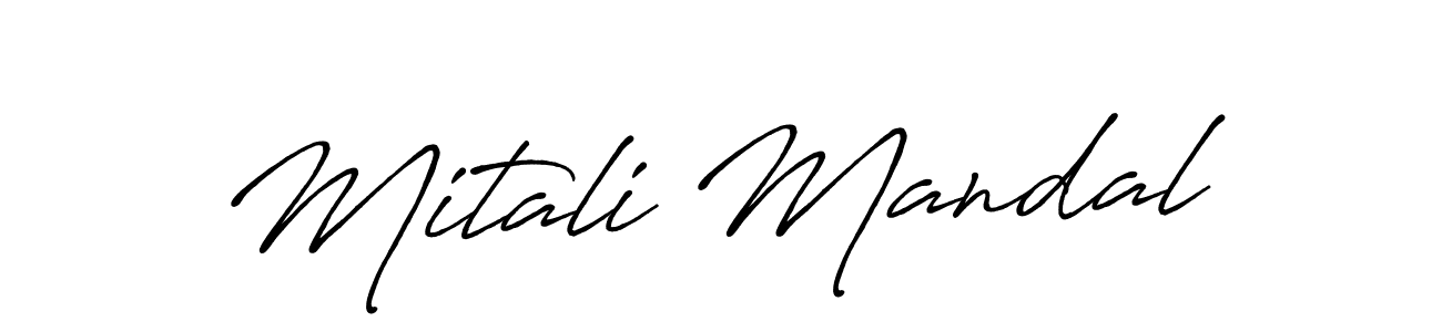 Make a beautiful signature design for name Mitali Mandal. With this signature (Antro_Vectra_Bolder) style, you can create a handwritten signature for free. Mitali Mandal signature style 7 images and pictures png