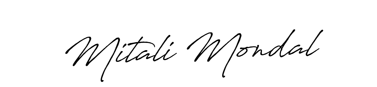 How to make Mitali Mondal signature? Antro_Vectra_Bolder is a professional autograph style. Create handwritten signature for Mitali Mondal name. Mitali Mondal signature style 7 images and pictures png