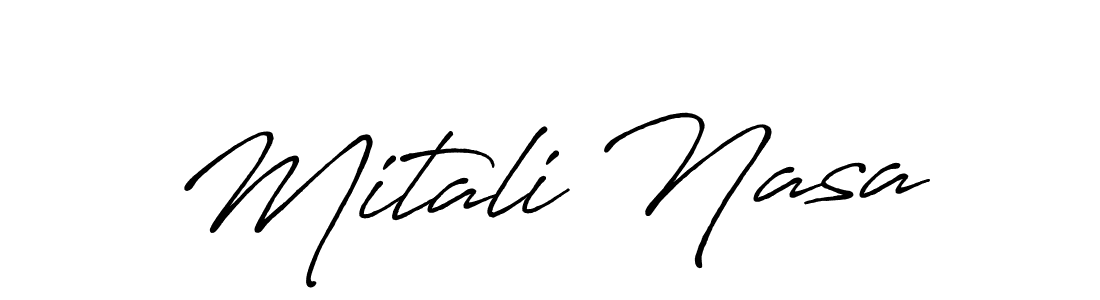 Design your own signature with our free online signature maker. With this signature software, you can create a handwritten (Antro_Vectra_Bolder) signature for name Mitali Nasa. Mitali Nasa signature style 7 images and pictures png