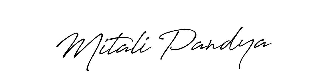 Design your own signature with our free online signature maker. With this signature software, you can create a handwritten (Antro_Vectra_Bolder) signature for name Mitali Pandya. Mitali Pandya signature style 7 images and pictures png