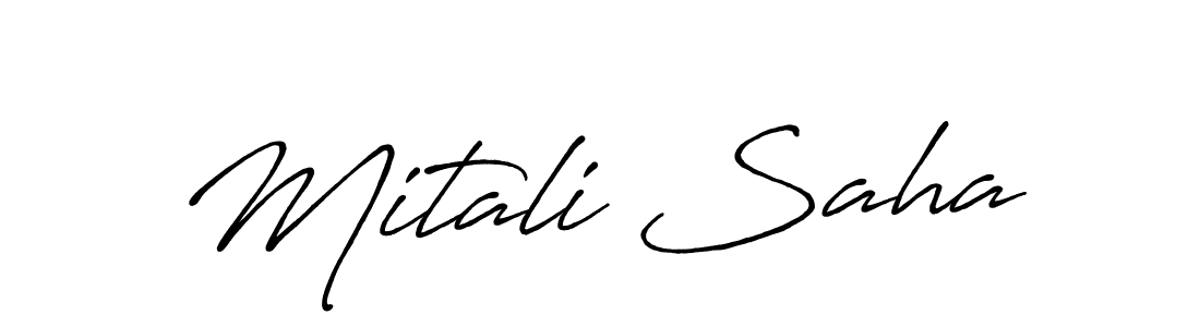 Mitali Saha stylish signature style. Best Handwritten Sign (Antro_Vectra_Bolder) for my name. Handwritten Signature Collection Ideas for my name Mitali Saha. Mitali Saha signature style 7 images and pictures png