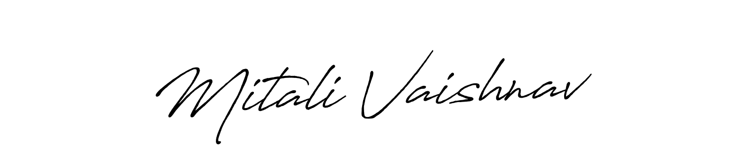 It looks lik you need a new signature style for name Mitali Vaishnav. Design unique handwritten (Antro_Vectra_Bolder) signature with our free signature maker in just a few clicks. Mitali Vaishnav signature style 7 images and pictures png